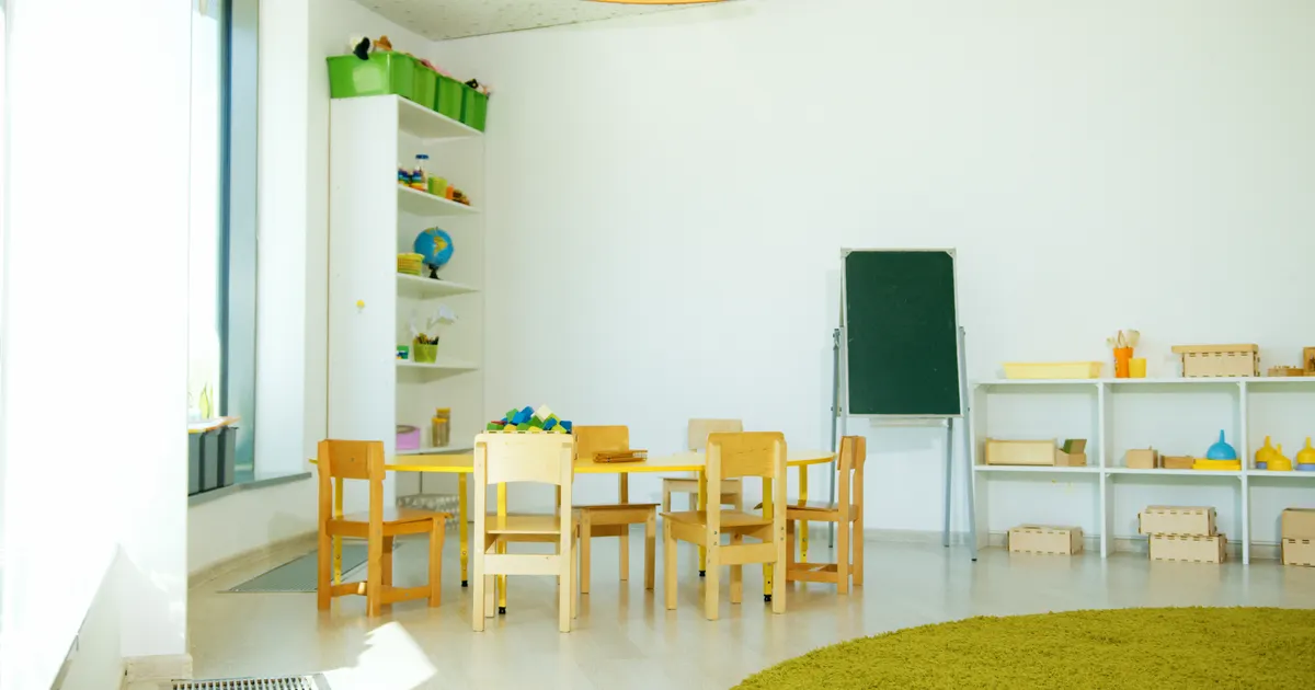 子どもがいない時間の幼稚園の教室